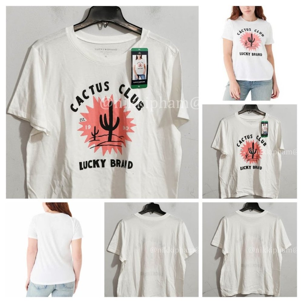 Lucky Brand Ladies' Graphic Tee size XXL in white